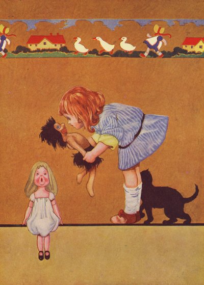 キスは好意で行われる（カラーリトグラフ） 作： Charles Robinson
