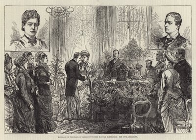 ローズベリー伯爵と公務員ミス・ハンナ・ロスチャイルドの結婚 作： Sir John Charles Robinson