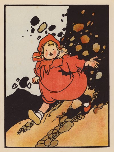 ナンセンス：坂を上れない少女（カラーリトグラフ） 作： Charles Robinson