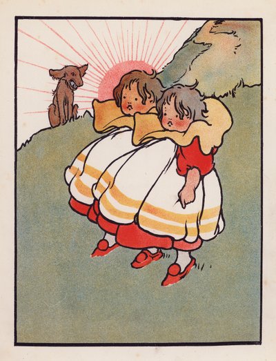 ナンセンス農場の双子（カラーリトグラフ） 作： Charles Robinson