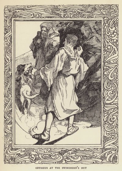 Swineherds小屋でのオデュッセウス 作： Sir John Charles Robinson