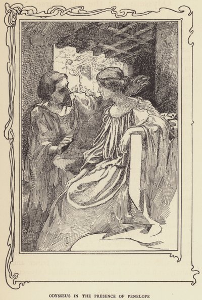 ペネロペの存在下でのオデュッセウス 作： Sir John Charles Robinson