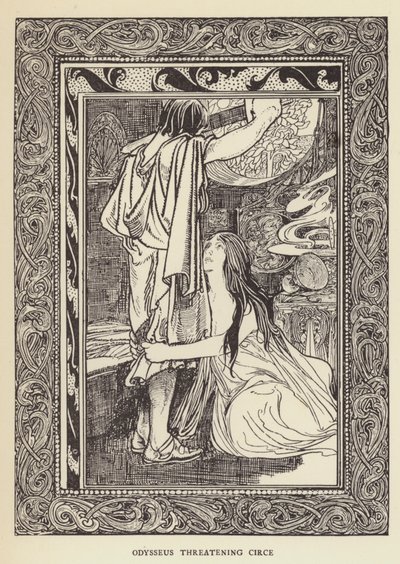 オデュッセウス、チルケを脅かす 作： Sir John Charles Robinson