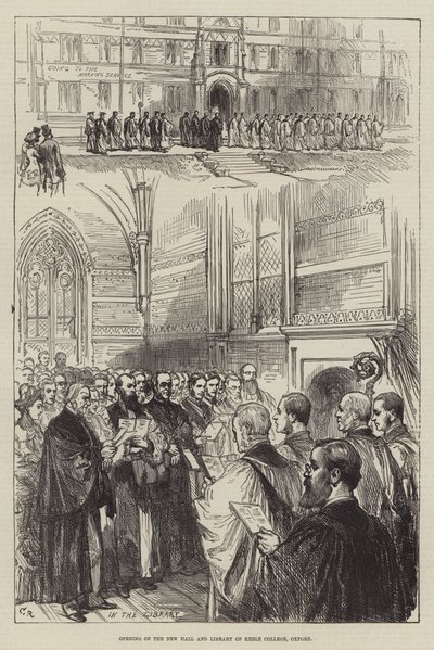 オックスフォードのケブル大学の新館と図書館の開設 作： Sir John Charles Robinson