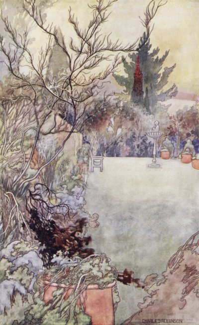 アワ・センチメンタル・ガーデンThe Holly Tree（カラーリトグラフ 作： Charles Robinson