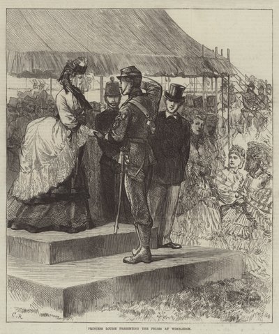 ウィンブルドンで賞を贈るルイーズ王女 作： Sir John Charles Robinson