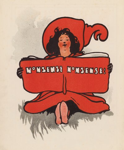 ナンセンス、ナンセンスを読む！(カラーリトグラフ） 作： Charles Robinson