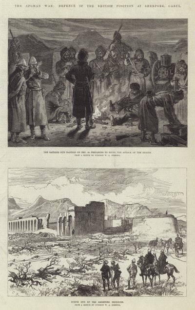 アフガニスタン戦争、カブールのシェルポアにおけるイギリスの立場の防衛 作： Sir John Charles Robinson