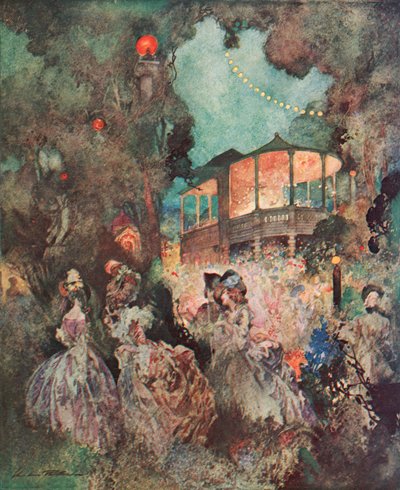 オーケストラ、ヴォクソール庭園 作： Charles Robinson
