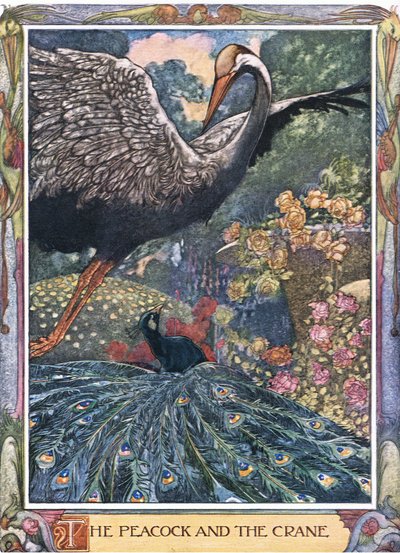 孔雀と鶴、1930年代 作： Charles Robinson