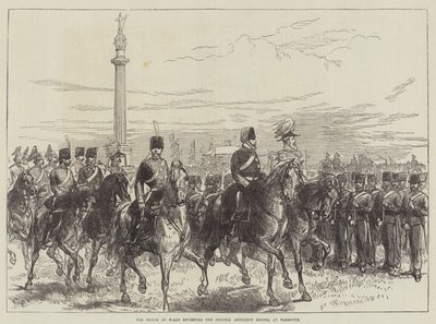 ヤーマスのノーフォーク砲兵民兵をレビューするプリンスオブウェールズ 作： Sir John Charles Robinson