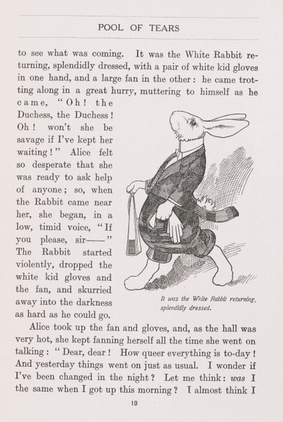 華麗に着飾った白ウサギ 作： Charles Robinson
