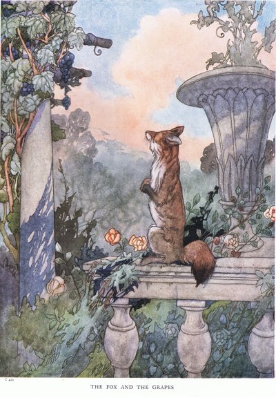 キツネとブドウ、1930年代 作： Charles Robinson