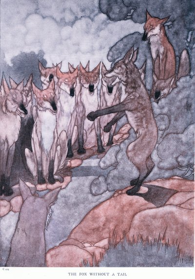 尾のないキツネ、1930年代 作： Charles Robinson