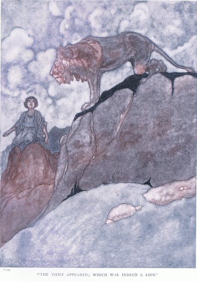 泥棒が現れた。 1930年代のライオンでした 作： Charles Robinson