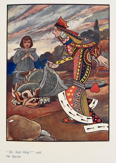 「と女王は言った。
アリスとハートの赤い女王。 作： Charles Robinson