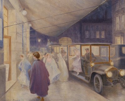 オペラ座に到着 作： Charles Robinson Sykes