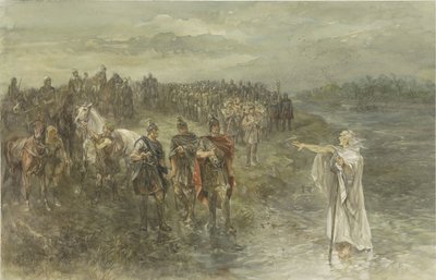 ローマの将軍ドルススとゲルマンの占い師 作： Charles Rochussen
