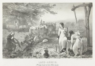 土地労働（11世紀からの耕作と井戸）（オブジェクトのタイトル） 作： Charles Rochussen