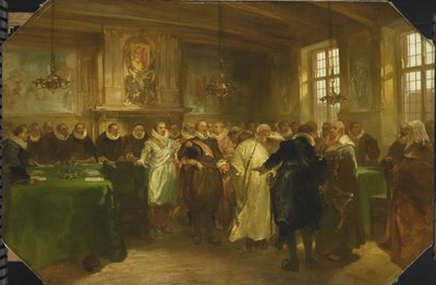 オレンジのモーリス王子が1874年に1614年にロシアから代表団を受け取る 作： Charles Rochussen