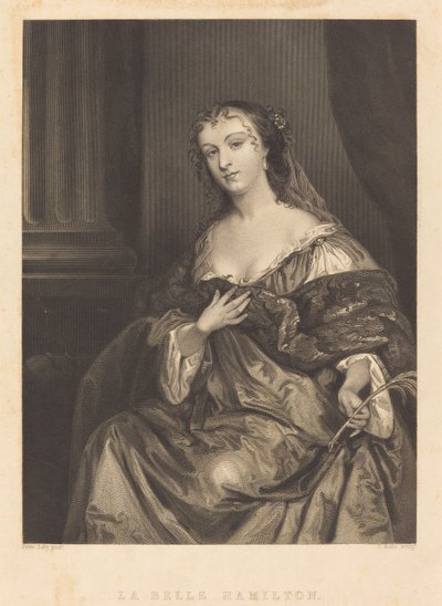 美しいハミルトン 作： Charles Rolls after Sir Peter Lely