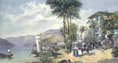 マッジョーレ湖畔のルヴィーノ 作： Charles Rowbotham