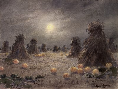 月光による秋の収穫（紙にトイレ） 作： Charles Russell Loomis