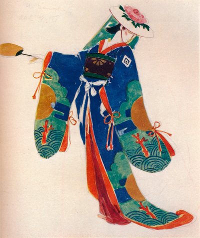 「ミカドの合唱団の女性の衣装デザイン」、c1926 作： Charles S Ricketts