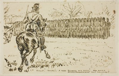 軍事視察 作： Charles Samuel Keene