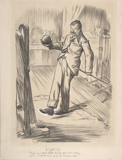 タイトフィット、1872年。 作： Charles Samuel Keene