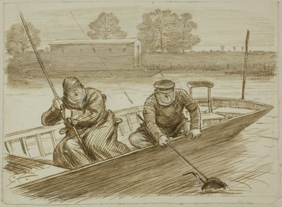 釣りシーン 作： Charles Samuel Keene