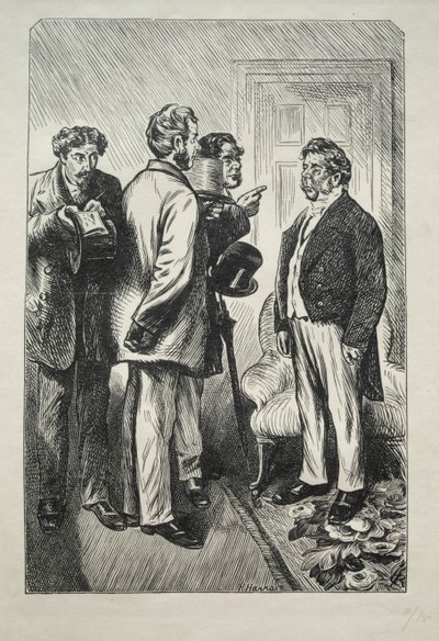 私たちのクリスマスの七面鳥、心配するボブスビー氏 作： Charles Samuel Keene