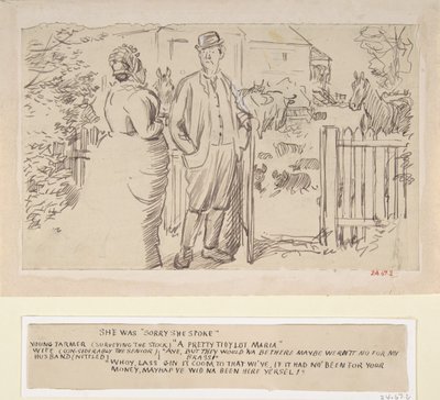 彼女は 1870 年から 1891 年にかけて、「Sorry She Spoke」でした。 作： Charles Samuel Keene