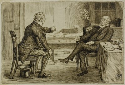 弁護士とクライアント 作： Charles Samuel Keene