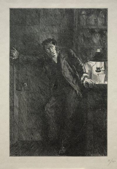 毛皮のコート、1869年。 作： Charles Samuel Keene