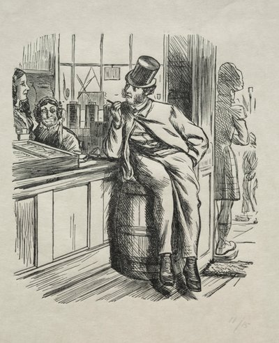 裕福な叔父を殺したのはクリスマスの1回、1865年。 作： Charles Samuel Keene