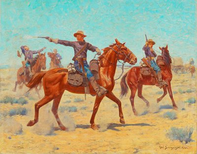 リアガード、1907 作： Charles Schreyvogel