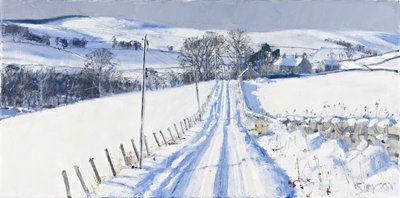 雪、ニューホール、2010年（キャンバスに油彩） 作： チャールズ・シンプソン