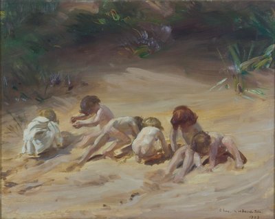 「遊んでいる子供たち」、1903 作： Charles Sims