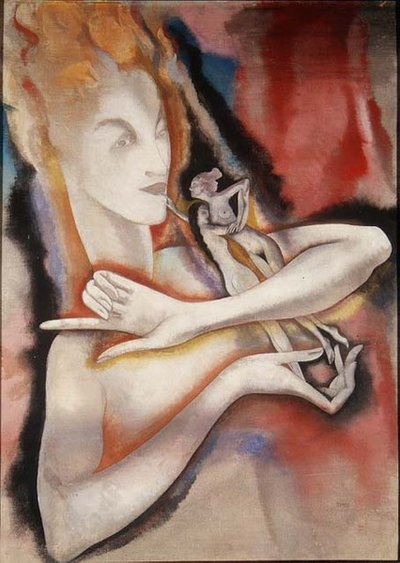 精神的な保護」 1926-28年頃 （テンペラ、キャンバス） 作： Charles Sims