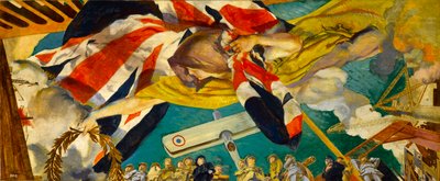 土木研究所の大ホールでの天井画の研究、1919年 作： Charles Sims