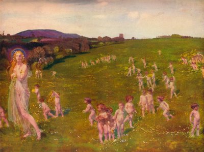 春の到来、1913 作： Charles Sims