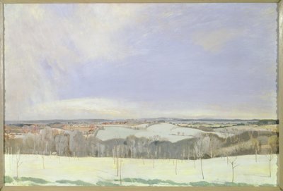 The Weald Winter、（tempera on panel） 作： Charles Sims
