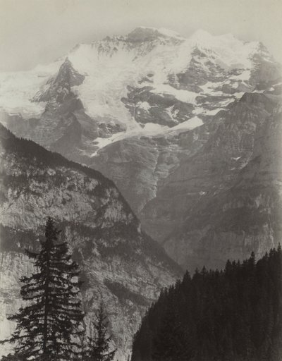 ユングフラウ、スイス、ミューレンからの眺めc。 1860年代。 作： Charles Soulier