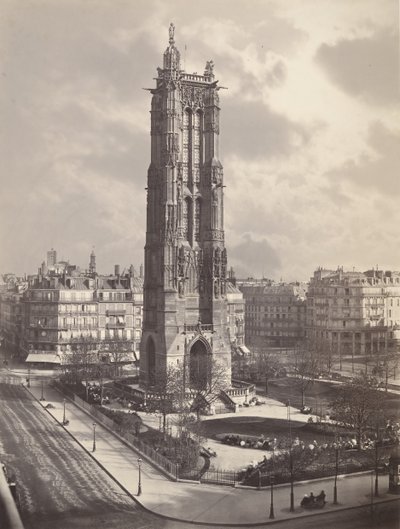 パリのツアー・サン・ジャック・ラ・ブシュリー、カリフォルニア州。 1867年。 作： Charles Soulier