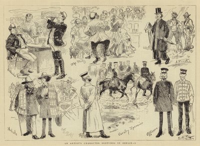 ベルリンのアーティストのキャラクタースケッチ、私 作： Charles Stanley Reinhart