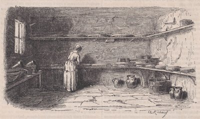 Le Magasin Pittoresque の乳製品、カリフォルニア州。 1852年。 作： Charles Tamisier