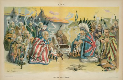 平和を手に入れよう、1896年（クロモリソグラフ） 作： Charles Taylor