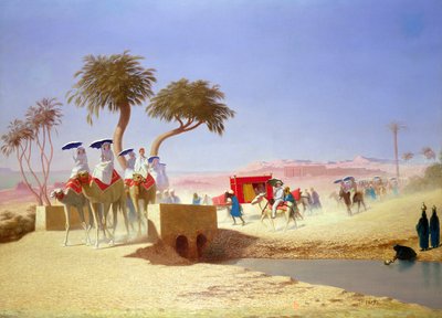 ピラミッドを訪れたウジェニー皇后 作： Charles Theodore Frere
