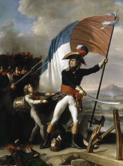 1796年11月15日にポンダルコーレでオージェロー将軍 作： Charles Thevenin